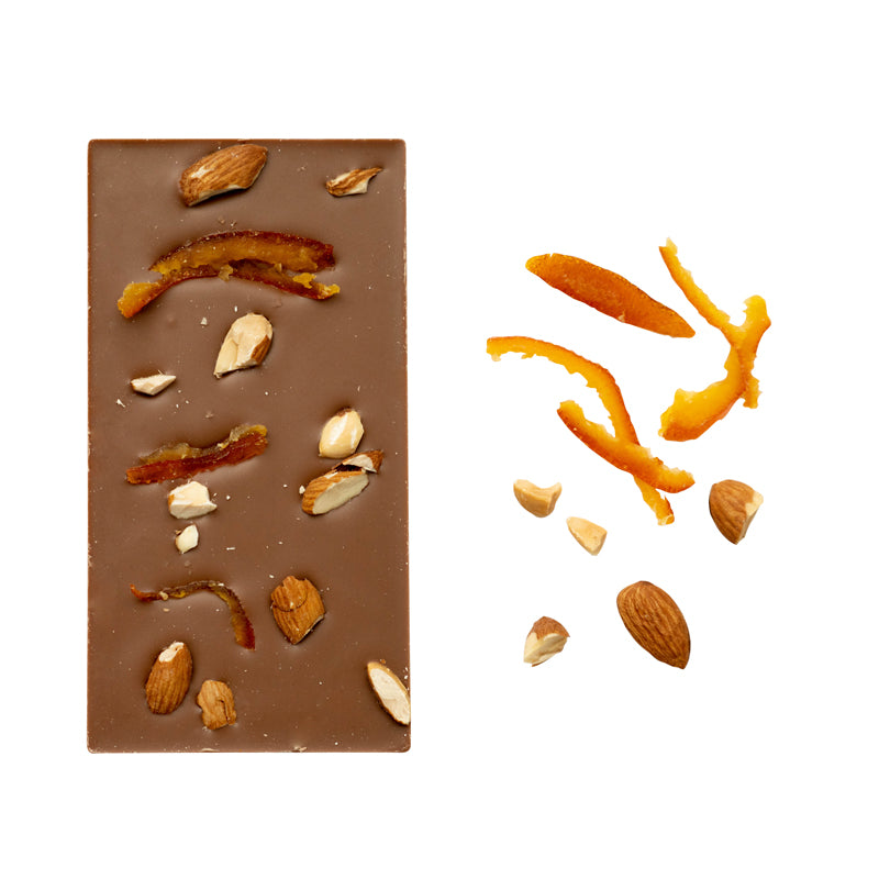 ミルクチョコレート　アーモンドと伊予柑
